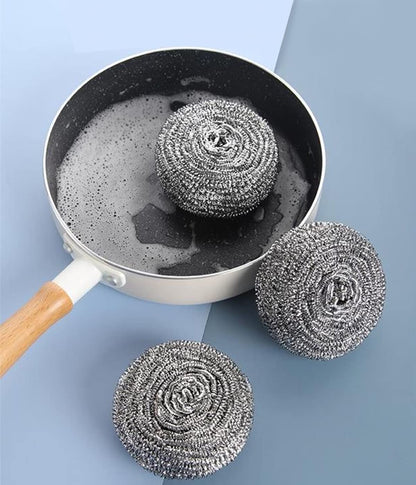 6Pcs Scourer Steel Wool Scrubber - Steel Wool for Cleaning Dish Pots Pans Grills Stainless Steel Scrubber for Kitchen Sinks Cleaning Steel Wool Pads Metal Scrubber, Flexible