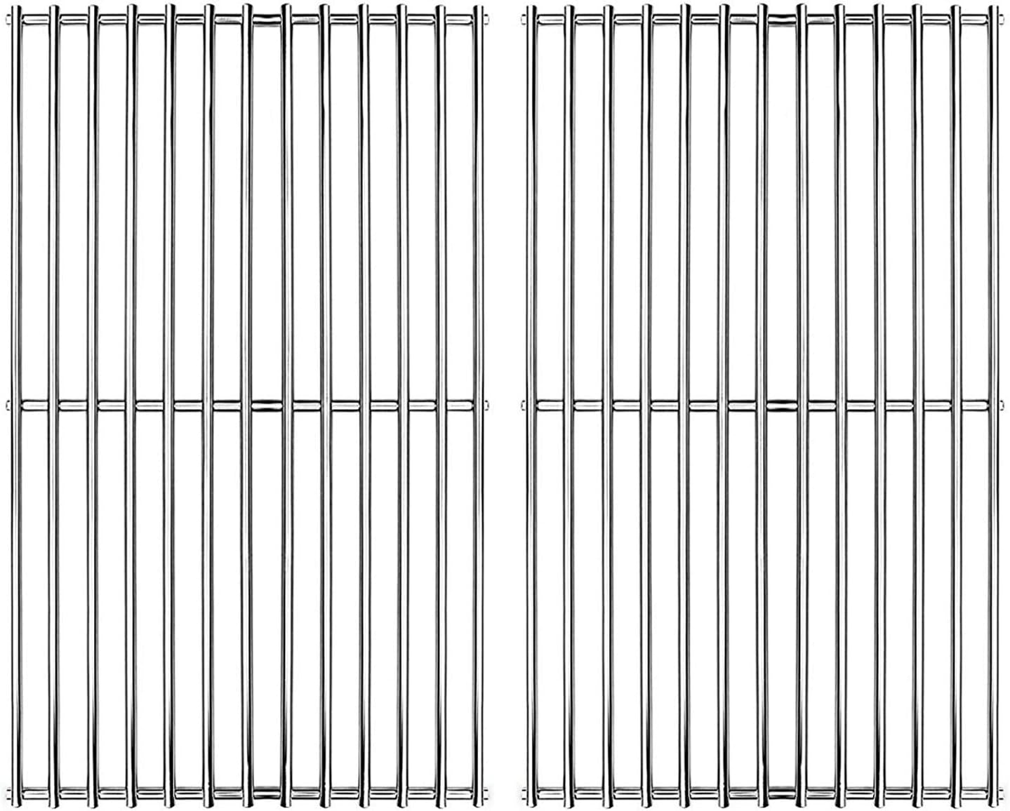 SUS304 Stainless Grill Grates 17 3/16 X 13 1/2 Inch Each for Grill Master 720-0697, Nexgrill and Uniflame Gas Grills, Set of 2 SCI812