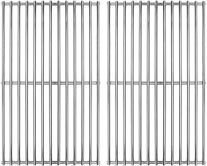 SUS304 Stainless Grill Grates 17 3/16 X 13 1/2 Inch Each for Grill Master 720-0697, Nexgrill and Uniflame Gas Grills, Set of 2 SCI812