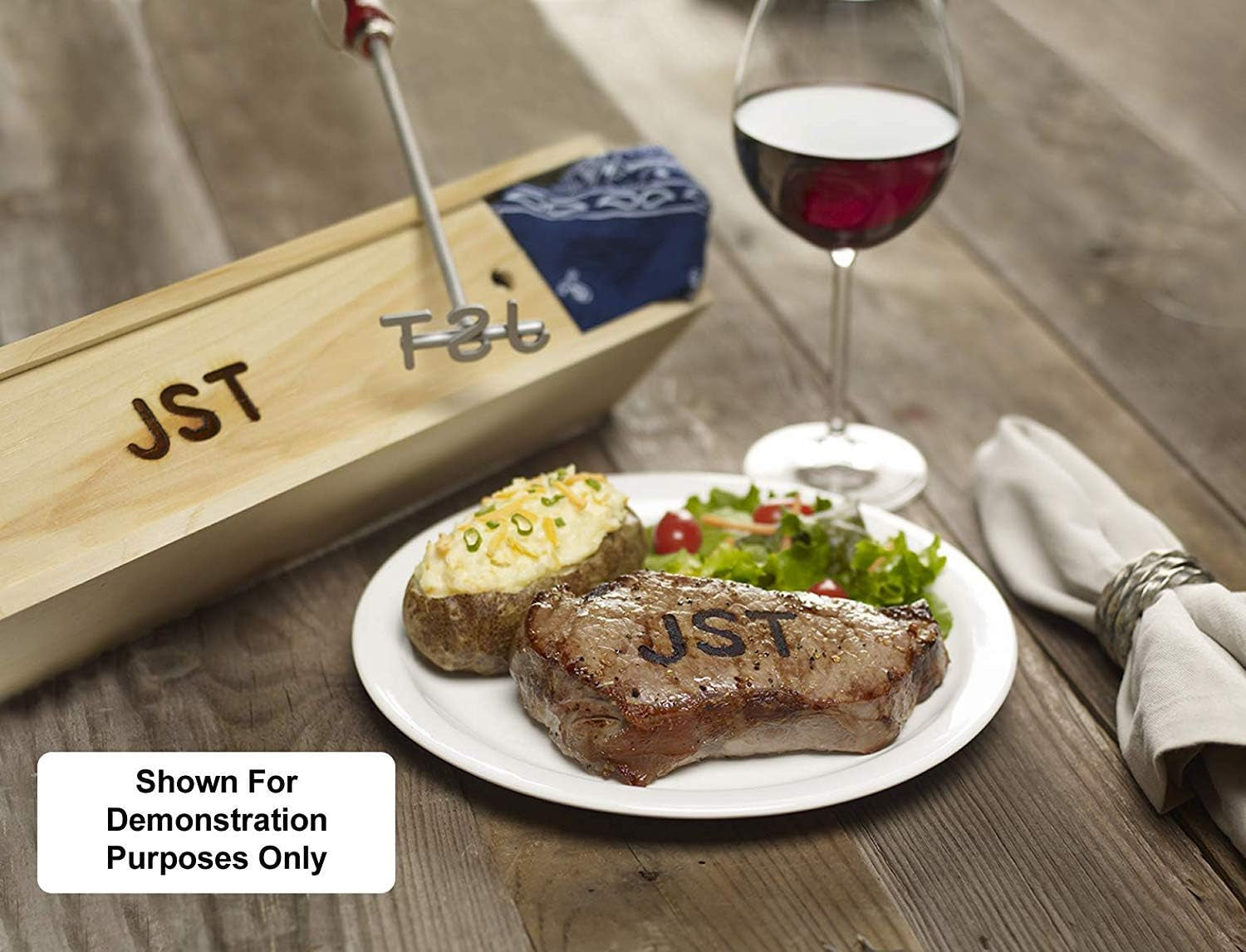 Circle S Branding Iron for Steak, Buns, Wood & Leather