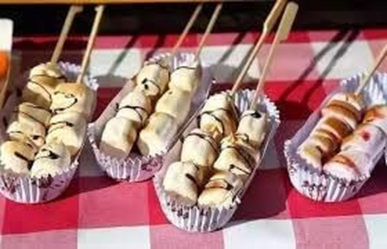 Bamboo Paddle Skewers 8" 100Pc/Bag, Kabob Skewers, BBQ Skewers for Outdoor Grilling GM1076