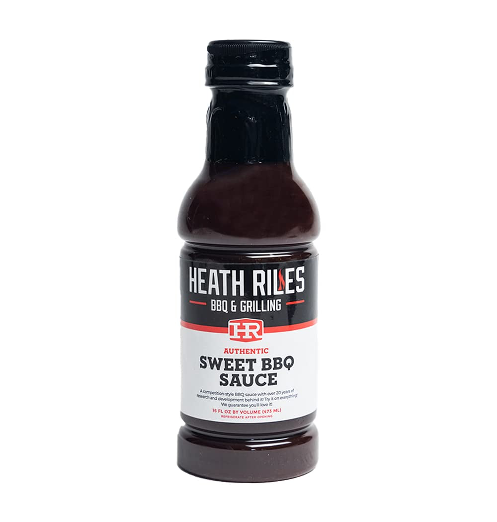 Heath Riles BBQ Sweet Barbecue Sauce, Champion Pitmaster Recipe, Bottle 16 Oz.
