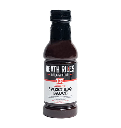Heath Riles BBQ Sweet Barbecue Sauce, Champion Pitmaster Recipe, Bottle 16 Oz.