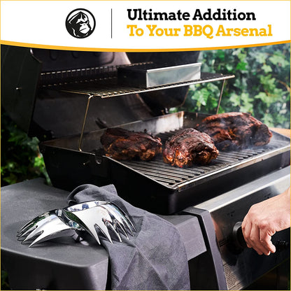 Meat Claws Meat Shredder for BBQ - Perfectly Shredded Meat, These Are the Meat Claws You Need - Best Pulled Pork Shredder Claw X 2 for Barbecue, Smoker, Grill (Solid Metal)