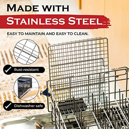 Grill Basket, Barbecue BBQ Grilling Basket, Stainless Steel Large Folding Grilling baskets With Handle, Portable Outdoor Camping BBQ Rack for Shrimp, Vegetables, Barbeque Griller Cooking Accessories