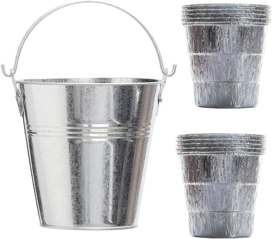 Pellet Smoker Grill Grease Bucket with 10-Pack Aluminum Disposable Bucket Liners Replacement Part for Models 20/22/34 Series, Traeger Grills Wood Pellet BBQ, Grill Accessories