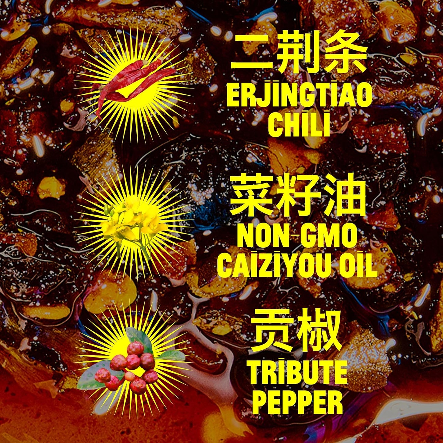 FLYBYJING Sichuan Chili Crisp, Gourmet Spicy Tingly Crunchy Hot Savory All-Natural Chili Oil Sauce W/Sichuan Pepper, Versatile Sauce Good on Everything and Vegan, 6Oz (Pack of 1)