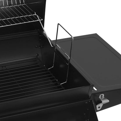 CC1830T 30-Inch Barrel Charcoal Grill with Front Storage Basket, Outdoor Backyard BBQ Party Cooking Grill with 627 Sq. In. Cooking Area, Black