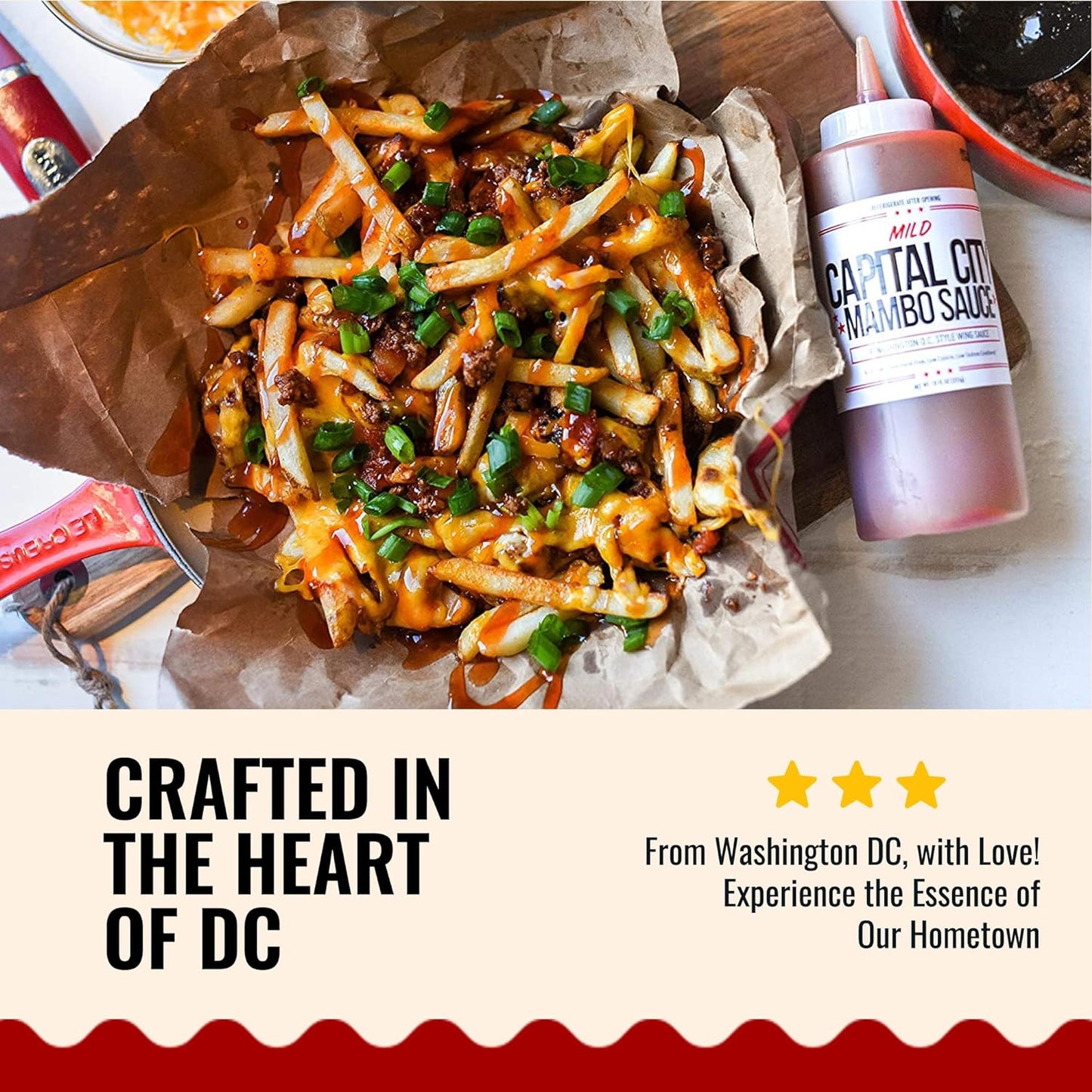 Capital City Mambo Sauce - Mild Recipe | Washington DC Wing Sauces | Perfect Condiment Topping for Wings, Chicken, Pork, Beef, Seafood, Burgers, Rice or Noodles | 128 Fl Oz (1 Gallon)