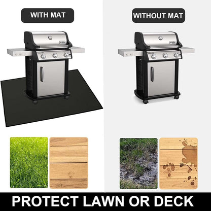 under Grill Mat, 40 X 65 in Fire Pit Mats Protects Decks and Patios, Fireproof Grill Pad for Outdoor Grill, Durable and Portable