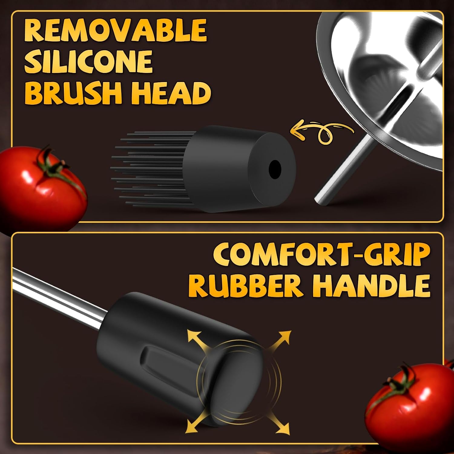 Grilling Gifts for Men Smoker Accessories - BBQ Sauce Pot and Basting Brush Set Cool Kitchen Gadgets, Unique Christmas Stocking Stuffer Gifts for Dad Father Son Grandfather Women Fun Cooking Supplies