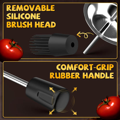 Grilling Gifts for Men Smoker Accessories - BBQ Sauce Pot and Basting Brush Set Cool Kitchen Gadgets, Unique Christmas Stocking Stuffer Gifts for Dad Father Son Grandfather Women Fun Cooking Supplies