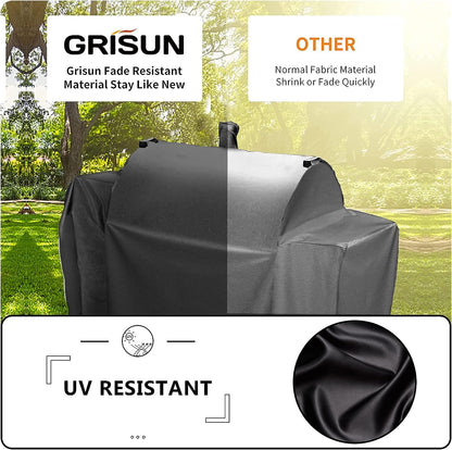 Grill Cover for Oklahoma Joe'S Longhorn Combo Grill, Anti-Fade Waterproof BBQ Cover for Oklahoma Joe'S Charcoal/Lp Gas/Smoker Combo, Fabric Handle for Easy Put on and Take Off, 600D Polyester