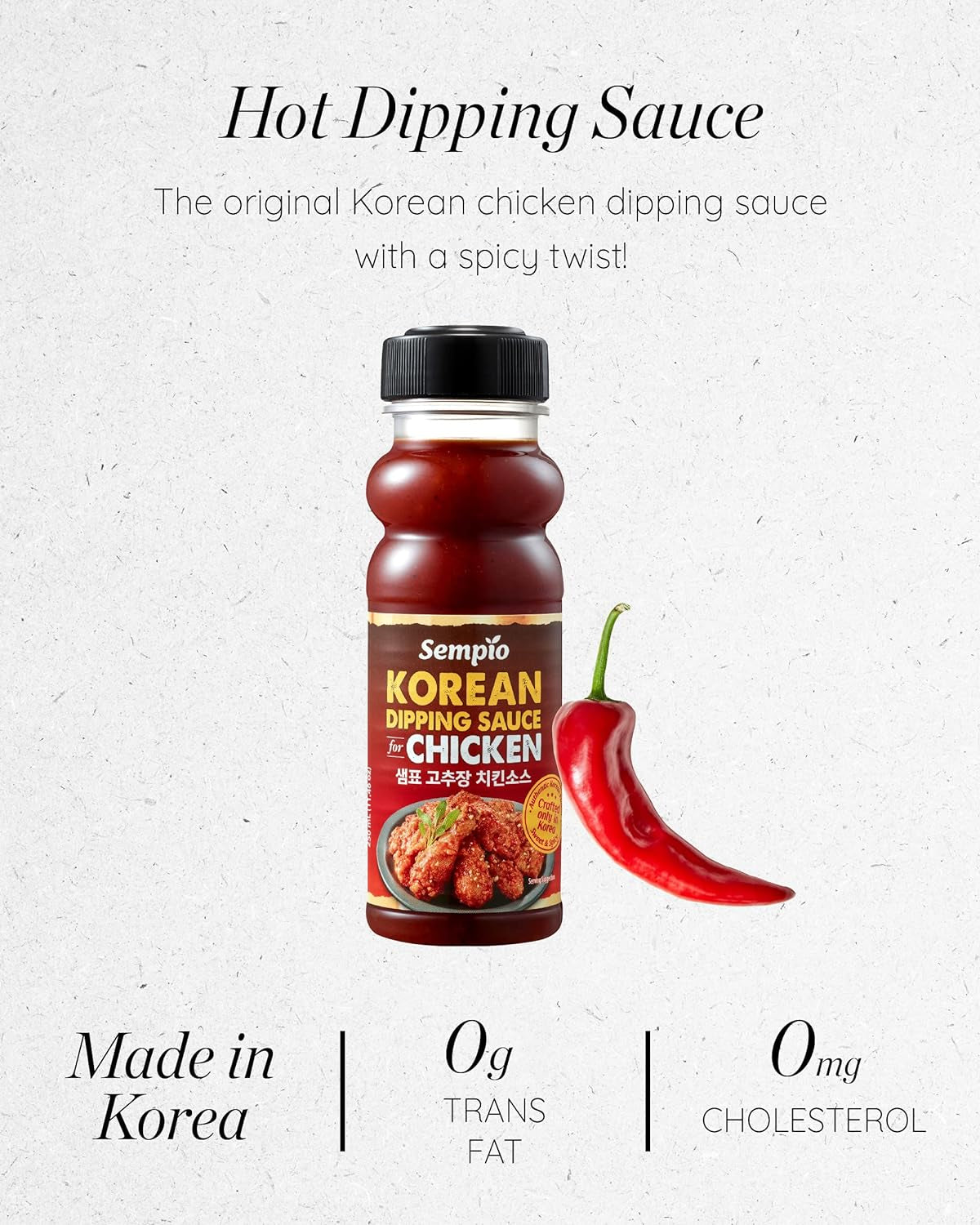 Korean Dipping Sauce for Chicken, Sweet & Spicy (8.45 Fl Oz, 250Ml),