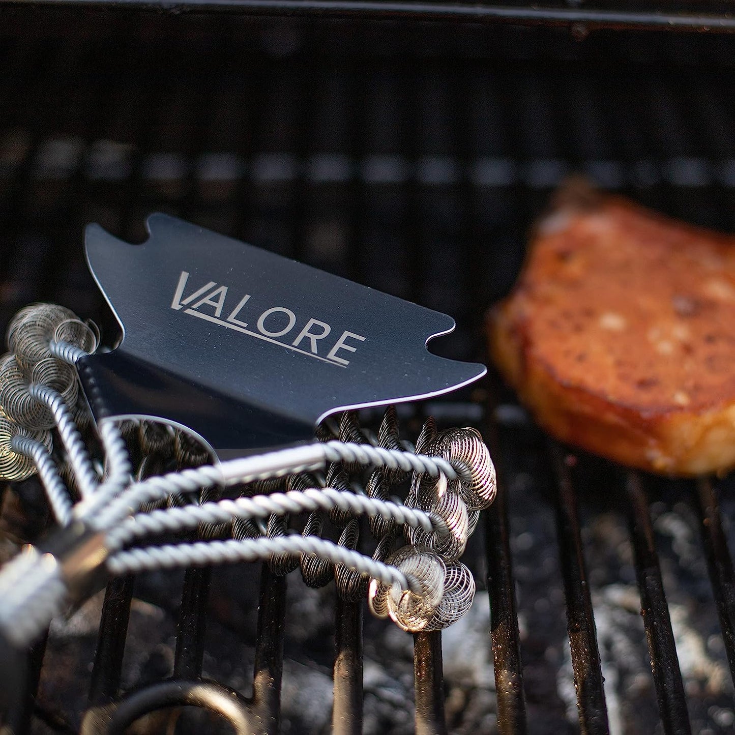 Valore Safe Grill Brush for Outdoor Grill Bristle Free Stainless Steel BBQ Grill Scraper BBQ Brush for Grill Cleaning BBQ Accessories Gifts for Dad