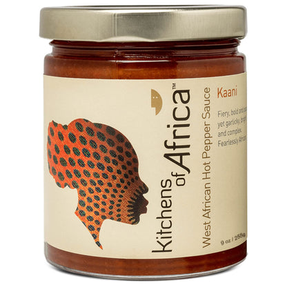 Kitchens of Africa Kaani West African Artisan Hot Sauce W/Habanero Pepper, Fresh Ginger, and Garlic. Fiery, Bold, and Piquant, yet Bright and Complex (9 Oz.)