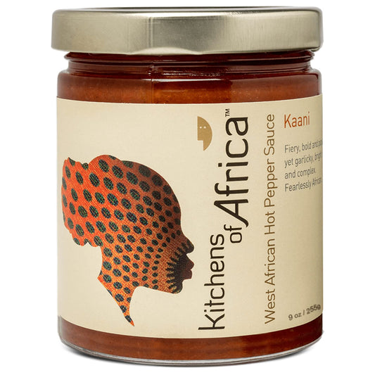 Kitchens of Africa Kaani West African Artisan Hot Sauce W/Habanero Pepper, Fresh Ginger, and Garlic. Fiery, Bold, and Piquant, yet Bright and Complex (9 Oz.)