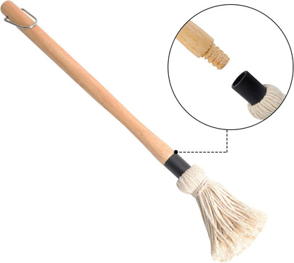 Safbbcue Barbecue Sauce Basting Brushes Mops for Grilling Ribs, Chicken, Brisket, and Other Meats Spreading Marinade/Oil, Easy to Use and Clean -18", 4Pcs