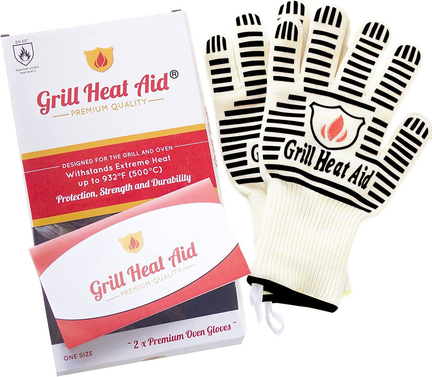 Extreme Heat Resistant Grill/Bbq Gloves | Premium Insulated Durable Fireproof Kitchen Mitts Designed for Cooking, Grilling, Frying, Baking | Indoor/Outdoor Accessories for Men & Women