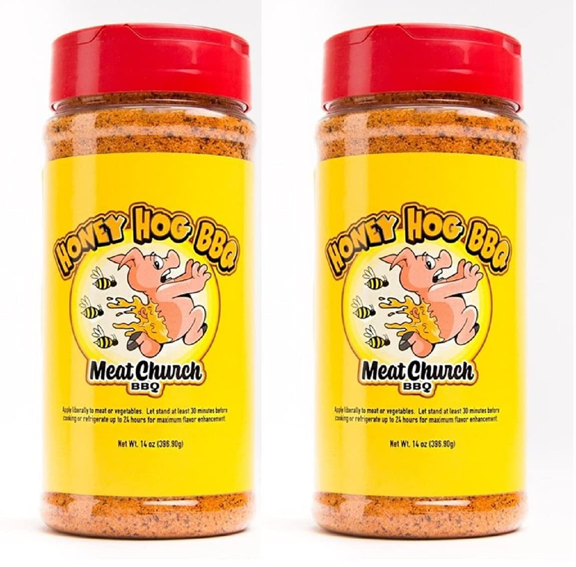 BBQ Rub Combo: Two Bottles of Honey Hog (14 Oz) BBQ Rub and Seasoning & BBQ Rub Combo: Two Bottles of Holy Cow (12 Oz) BBQ Rub and Seasoning