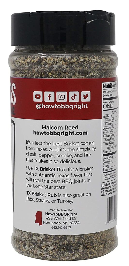 Killer Hogs BBQ TX Brisket Rub | Championship BBQ and Grill Seasoning for Texas Brisket | Great on Brisket, Ribs, Steaks, or Turkey | 11 Ounces