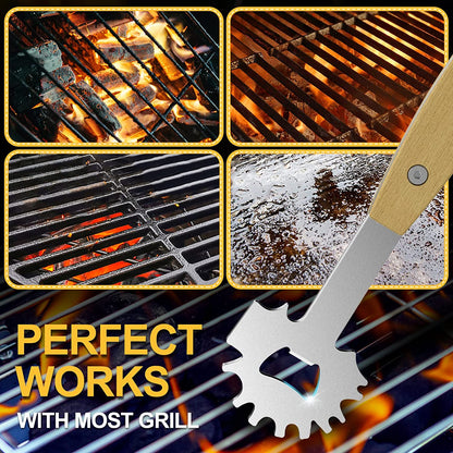 BBQ Grill Scraper, Stocking Stuffers for Men, Bristle Free Safe BBQ Scraper Fits Any Grilling Grate or Smoker Cleaning Tool and Kitchen Gadgets,Ideal Gifts for Christmas Men Dad Husband Fathers Day…