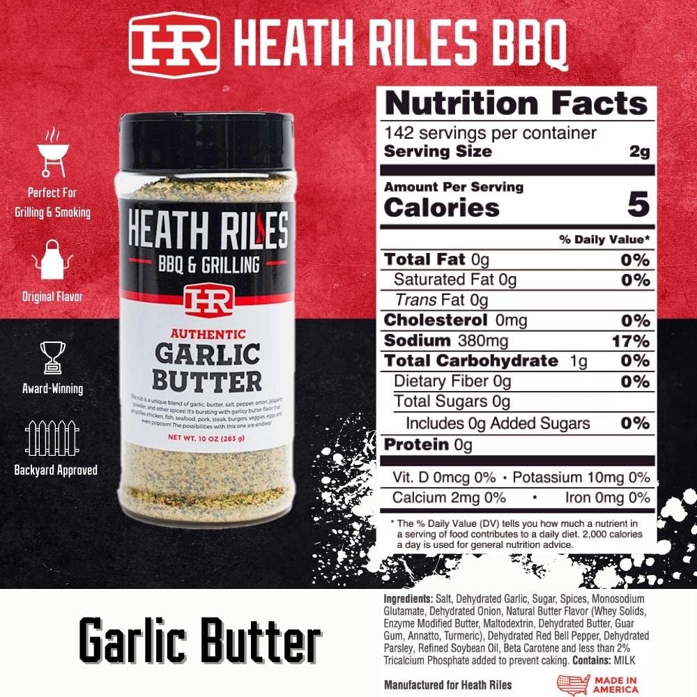 Heath Riles Garlic Butter and Pecan Rub Seasoning Bundle