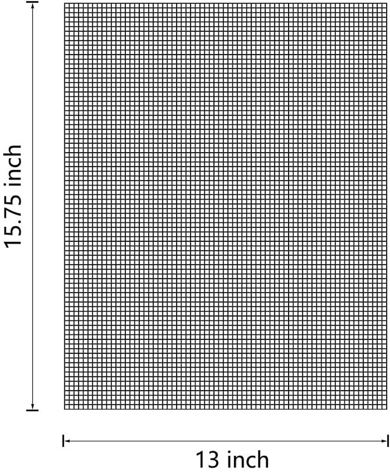 Aoocan Mesh Grill Mat Set of 4 Heavy Duty Non-Stick Mesh Grilling Mats & Barbecue Accessories - Reusable and Easy to Clean - Works on Gas, Charcoal or Electric Grill and More 15.4 X 12 Inch