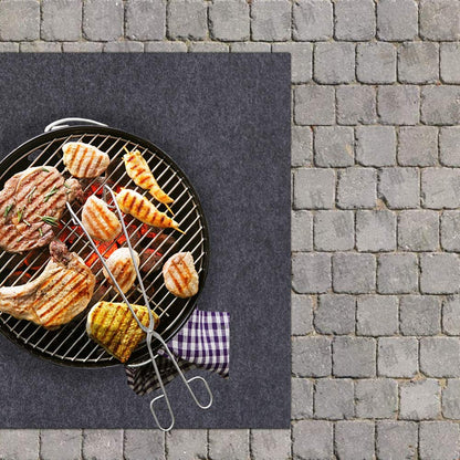 Gas Grill Mat,Bbq Grilling Gear for Gas/Absorbent Grill Pad Lightweight Washable Floor Mat to Protect Decks and Patios from Grease Splatter,Against Damage and Oil Stains(36”×47“)
