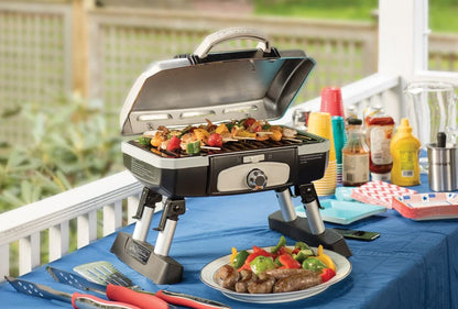 CGG-180TS Petit Gourmet Portable Tabletop Gas Grill, Stainless Steel