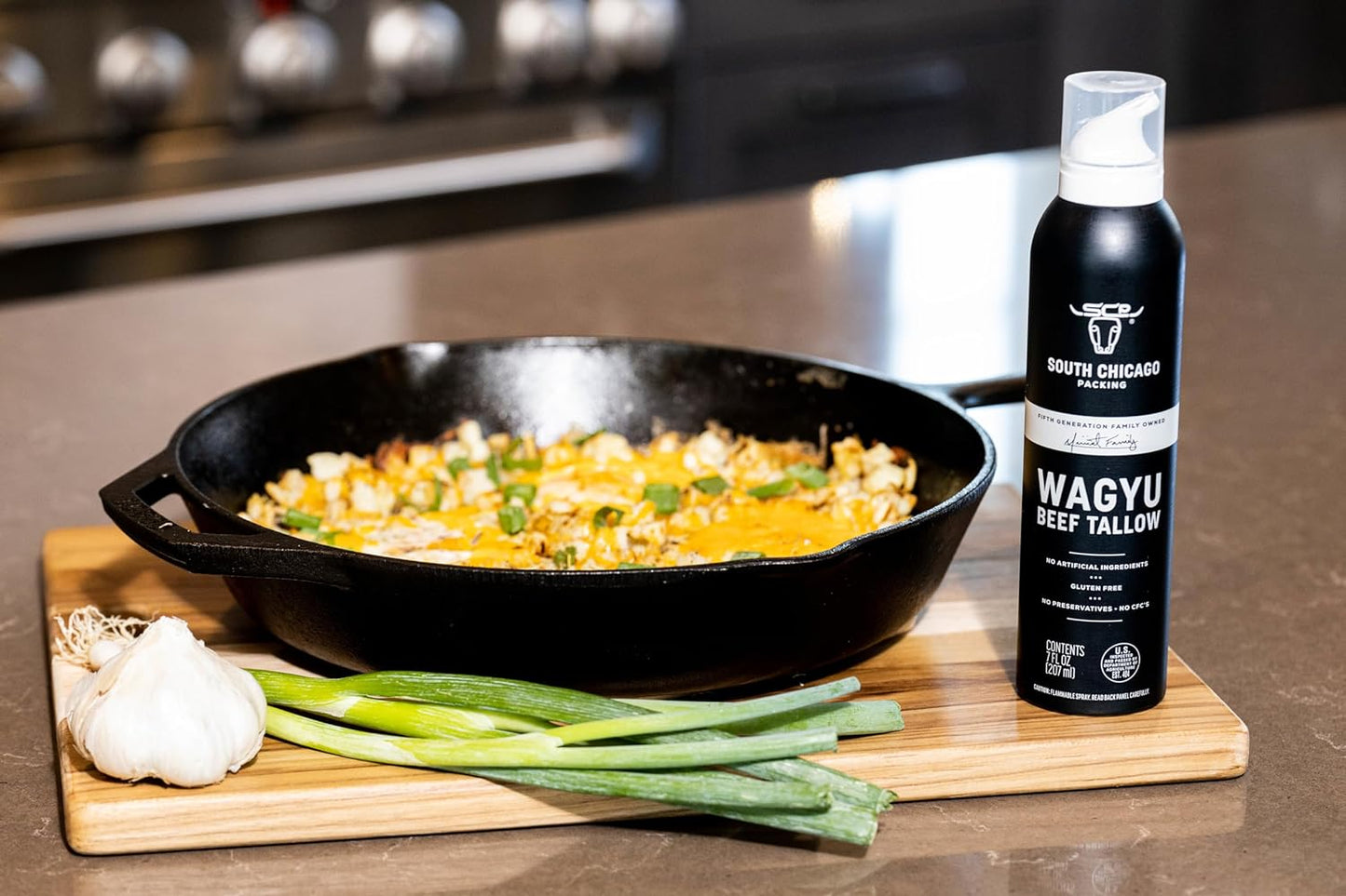 South Chicago Packing Wagyu Beef Tallow Spray, 7 Ounces Liquid, Paleo-Friendly, Keto-Friendly, 100% Pure Wagyu