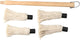 Wooden Long Handle BBQ Basting Mop with 4 Extra Replacement Heads, Barbecue Supplies Grill Basting Mop for BBQ Grilling Smoking Steak