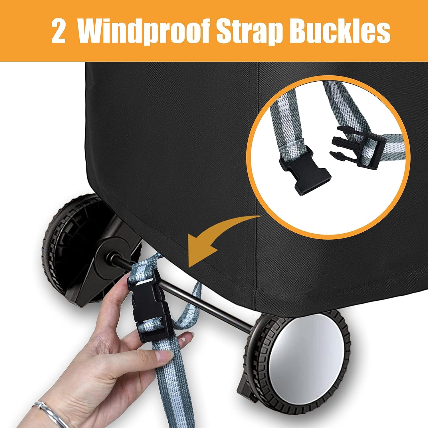 Cover for Ninja Woodfire Outdoor Grill - Waterproof Grill Cover for Ninja OG701 Grill and Stand - Anti-Fade & UV Resistant, Heavy Duty 600D Oxford Fabric (Cover Only, Does Not Include Stand)