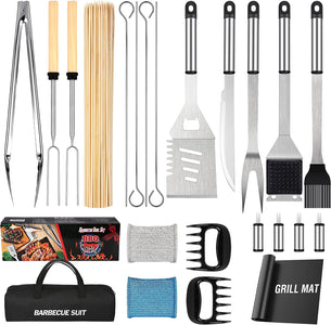 Grill Tools, BBQ Accessories, Grill Accessories, Grill Set for Outdoor Grill, Grill Utensils Stainless Steel Grilling Tools Grill Kit, 122PCS Grilling Gifts for Men Women Christmas