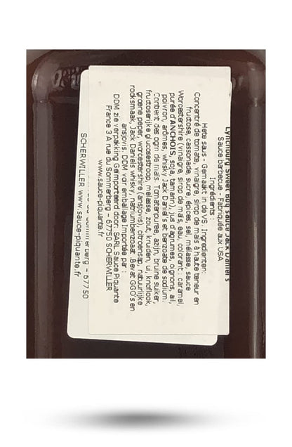 Historic Lynchburg Tennessee Whiskey Sweet and Mild Barbecue Sauce 86 Poof, Gluten Free, No MSG, Flavored with Jack Daniel Whiskey