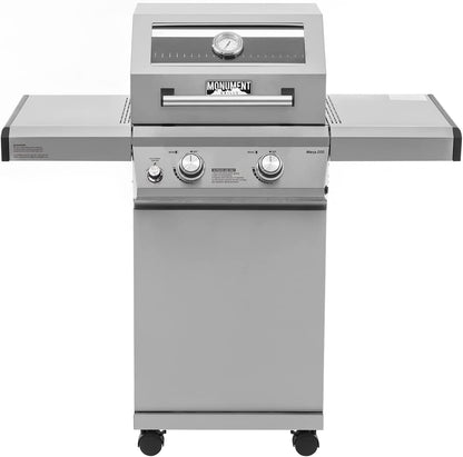 14633 2-Burner Stainless Steel Liquid Propane Gas Grill with Clear View Lid, LED Controls Mesa 200