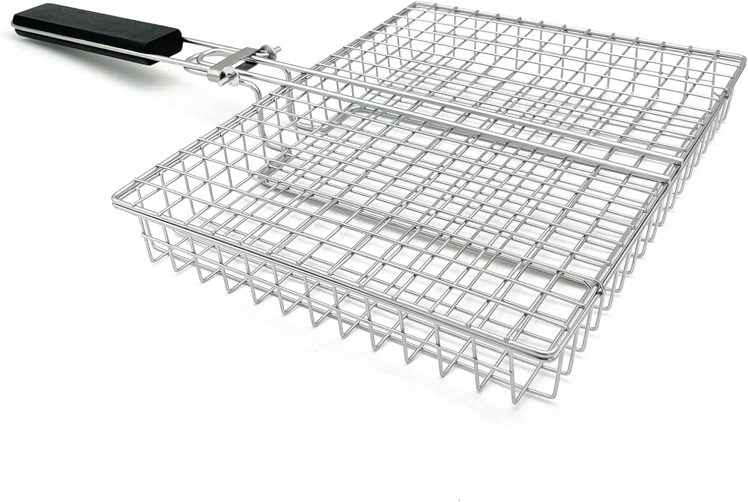 Large Capacity Barbeque Grill Basket with Brush BBQ Tong Deeper Grilling Rack Havy Duty Stainless Steel BBQ Accessories Set