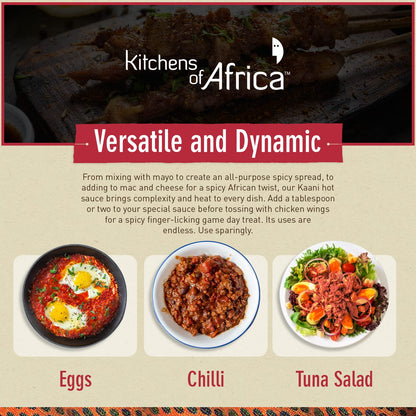 Kitchens of Africa Kaani West African Artisan Hot Sauce W/Habanero Pepper, Fresh Ginger, and Garlic. Fiery, Bold, and Piquant, yet Bright and Complex (9 Oz.)