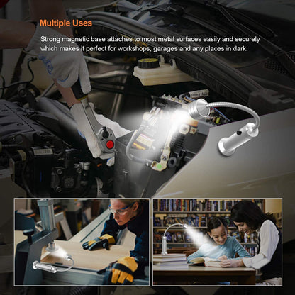 BBQ Grill Light Grilling Accessories for Outdoor, Magnetic Barbecue LED Night Lamp Flexible Gooseneck Cool Traveler Supplies Lighter, Men Dad Gift Pellet Smoker Griddle Gadget