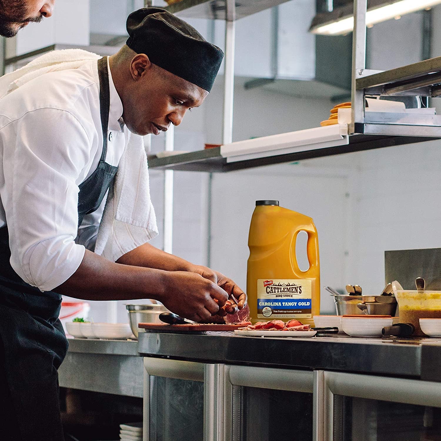 Cattlemen'S Carolina Tangy Gold BBQ Sauce, 1 Gal - One Gallon Bulk Container of Tangy Gold Barbecue Sauce Blend of Creamy Mustard, Sweet Molasses, and More Perfect for Glazes