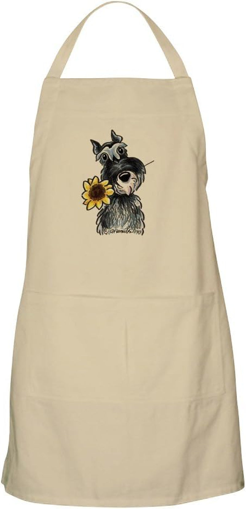 Sunflower Schnauzer Grilling Apron