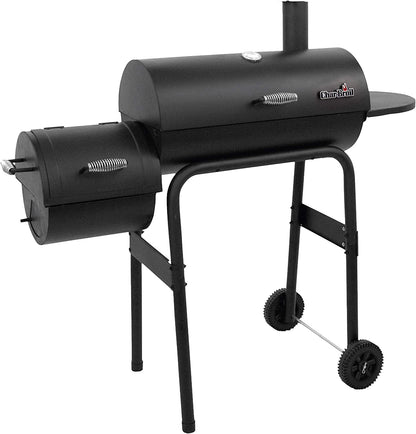 12201570-A1 American Gourmet Offset Smoker, Black,Standard