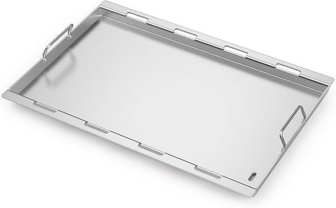 Image of Full-Size Griddle Insert, Stainless Steel Flat Top Griddle for Weber Genesis II and Genesis II LX 400 Series Gas Grill, 4-Burner Gas Grill Accessories