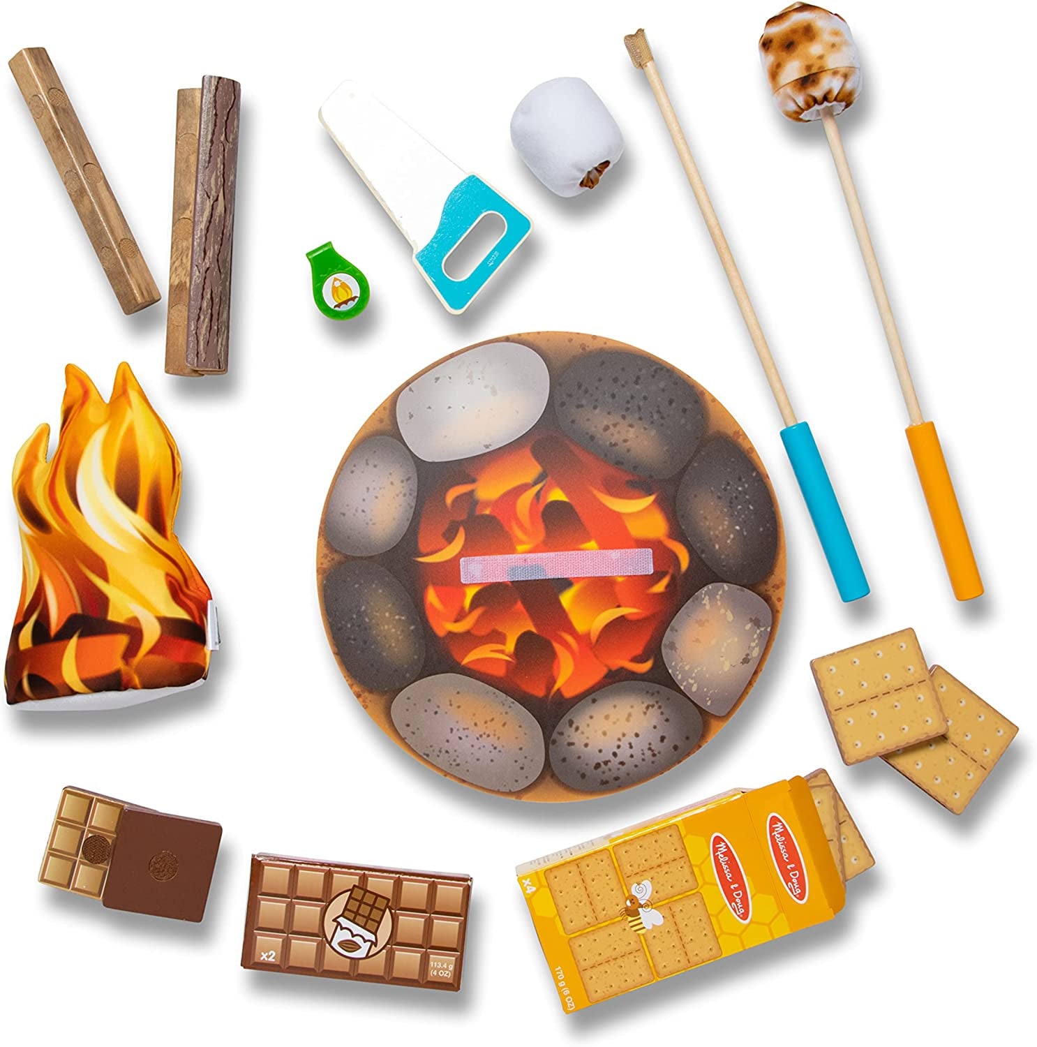 Melissa & Doug Let'S Explore Campfire S'Mores Play Set - Play Campfire Sets for Kids Ages 3+