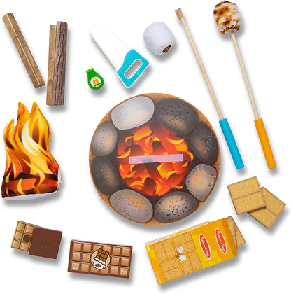 Melissa & Doug Let'S Explore Campfire S'Mores Play Set - Play Campfire Sets for Kids Ages 3+