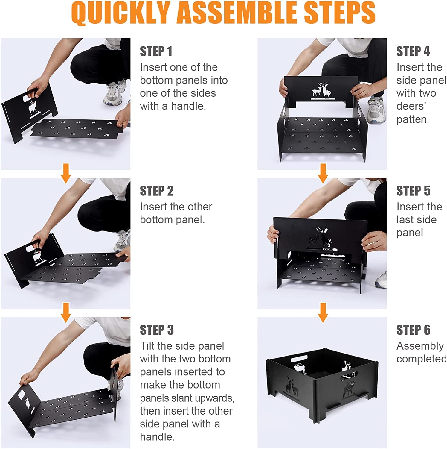 Portable Plug Fire Pit, 15.8 Inch Collapsible Firepits for outside Wood Burning, Folding Outdoor Indoor Accessories for BBQ Camping Travel or Picnic, Foldable Fire Pits Bonfire of Backyard Patio