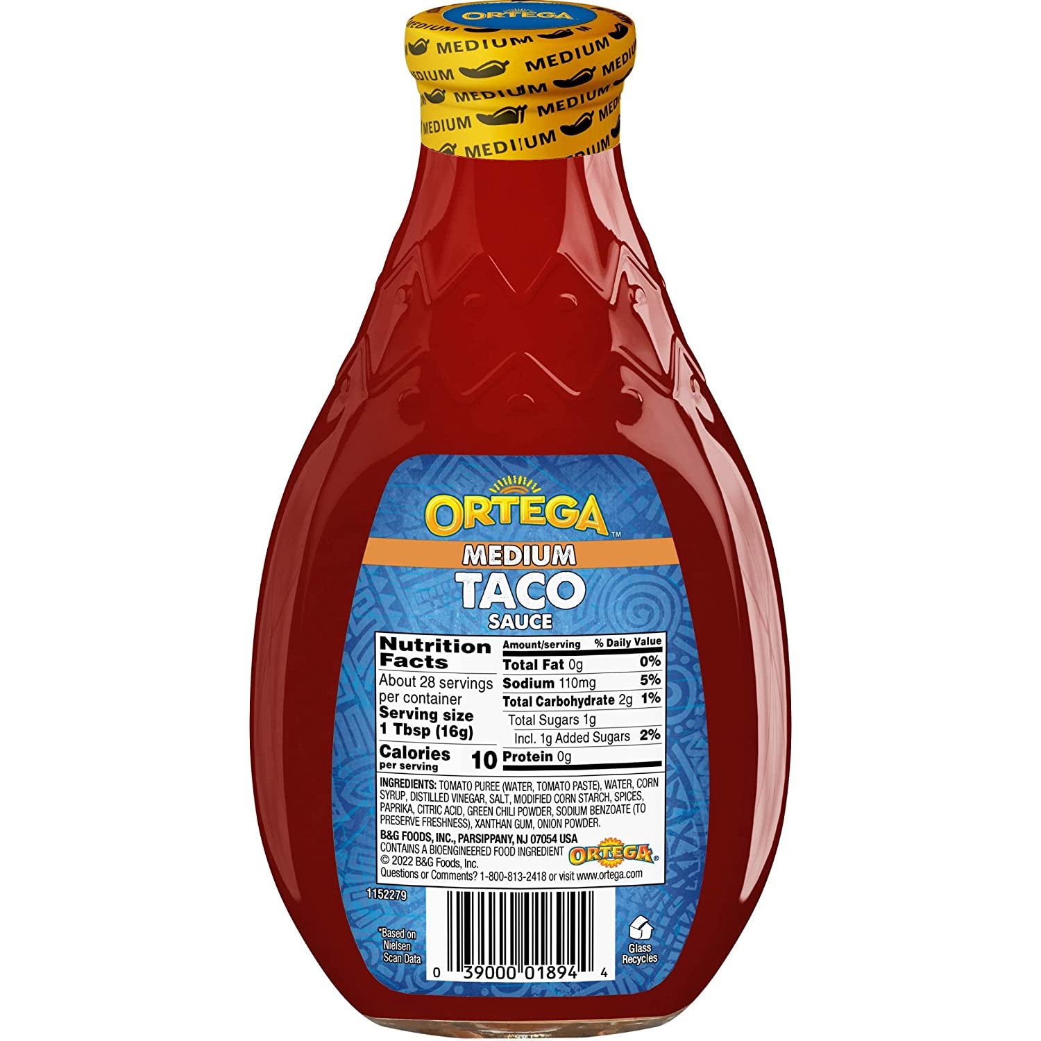 Ortega Taco Sauce, Medium, 16 Oz