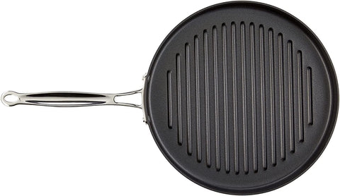 Image of 630-30 Chef'S Classic Nonstick Hard-Anodized 12-Inch round Grill Pan,Black