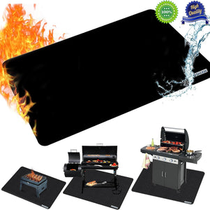 under Grill Mat for Outdoor Grill 48 X 30 Inches Thickened Fireproof Grill Mat for Fire Pit Matt Grill Mats for Outdoor Grill Deck and Patio Protector BBQ Floor Mats
