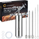 JY COOKMENT Meat Injector Syringe - Flavor Injector with 3 Stainless Steel Professional Needles;2Pcs Cleaning Brush for BBQ Grill Smoker 2-Oz Large Capacity Barrel